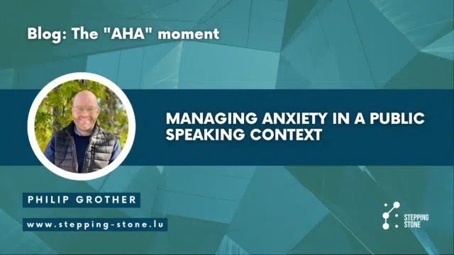 Managing anxiety in a public speaking context
